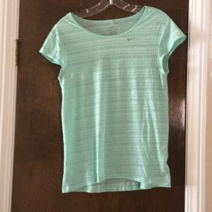Nike Dry Fit Mint Green Top with Subtle Striping